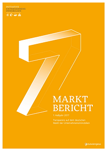 Titelseite des Marktbericht 7 des 1. Halbjahrs 2017 der Initiative Unternehmensimmobilien