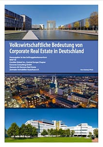 Titelblatt der Studie Volkswirtschaftliche Bedeutung von Corporate Real Estate in Deutschland