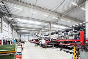 Produktionshalle in Dresden von innen