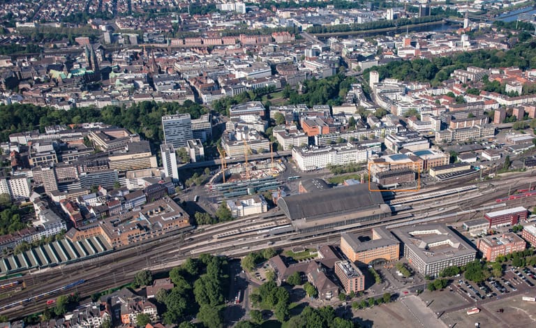Luftbild des Ämtergebäudes in Bremen