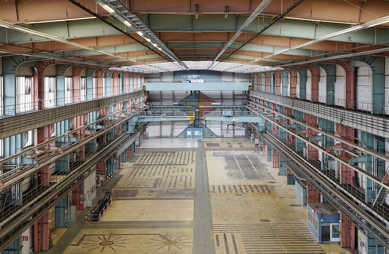 Schwerlasthalle im Turbinenwerk Mannheim